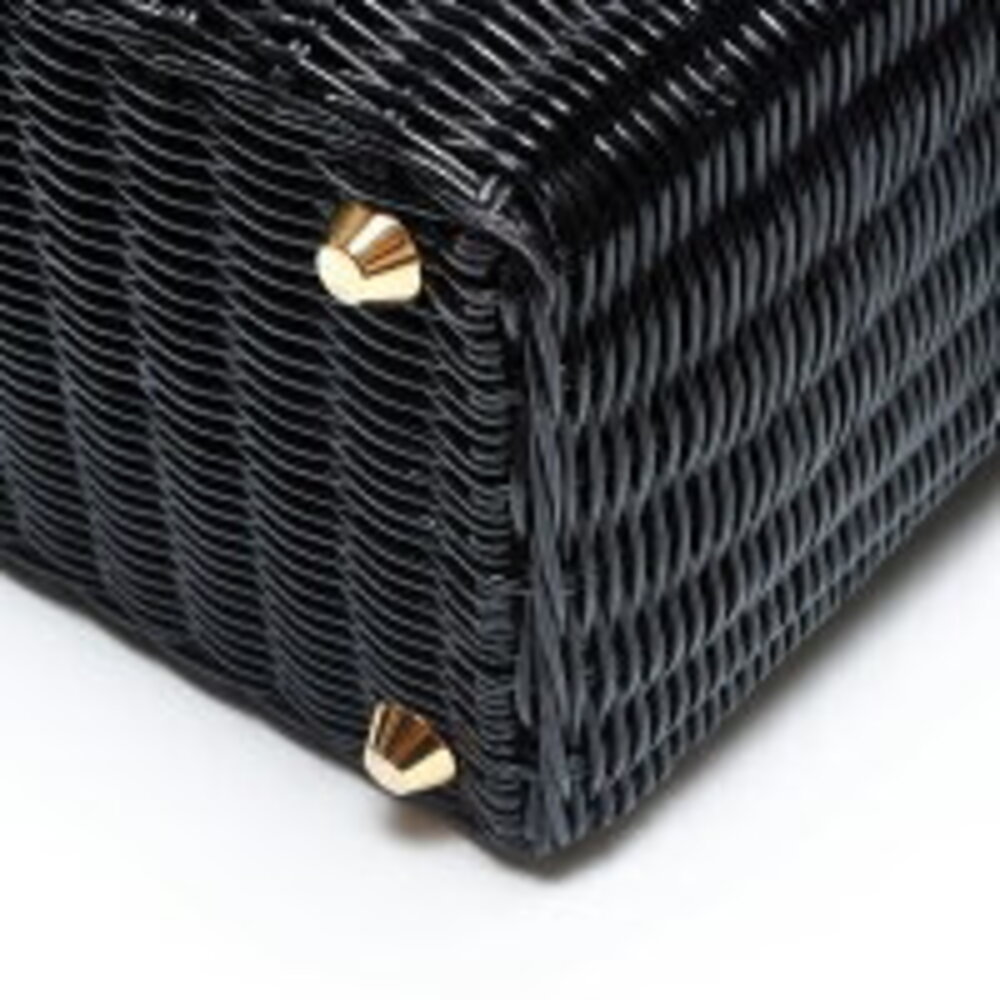 Prada Flower Basket Bag Handbag Black - Picture 7 of 13